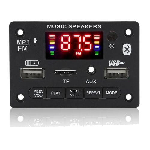 12v Bluetooth 5.0 Mp3 Player Decoder Board 2x40w Car Amplifier Fm Radio Module Support Tf Usb Aux Handsfree Call Record