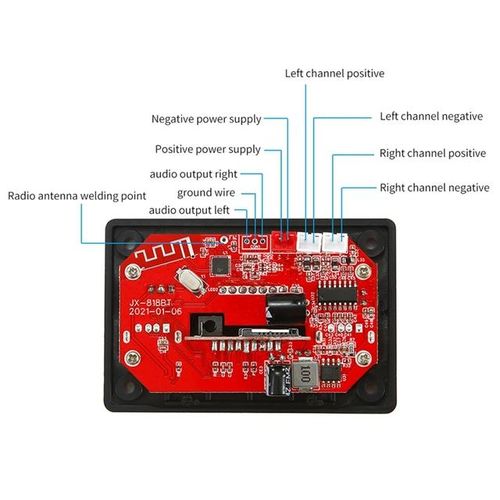 12v Bluetooth 5.0 Mp3 Player Decoder Board 2x40w Car Amplifier Fm Radio Module Support Tf Usb Aux Handsfree Call Record