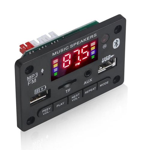 12v Bluetooth 5.0 Mp3 Player Decoder Board 2x40w Car Amplifier Fm Radio Module Support Tf Usb Aux Handsfree Call Record