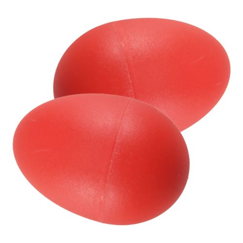 1 Pair Plastic Percussion Musical Egg Maracas Shakers red
