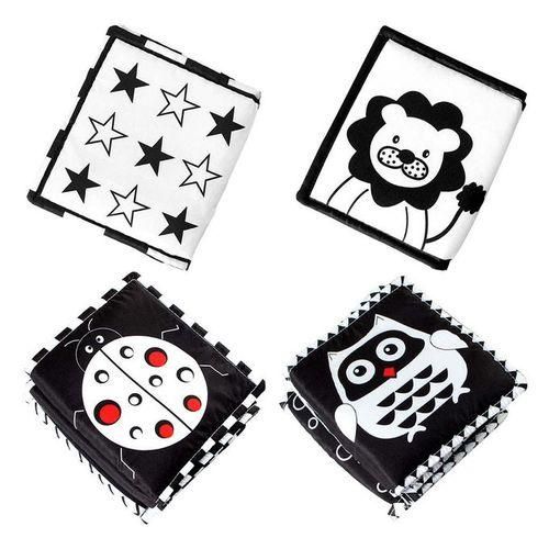 4pcs Newborn Baby Soft Book Rustling Crinkle Paper Teething Toy