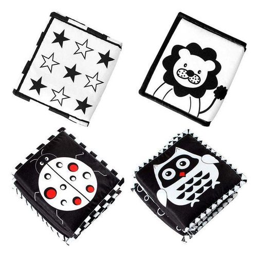 4pcs Newborn Baby Soft Book Rustling Crinkle Paper Teething Toy
