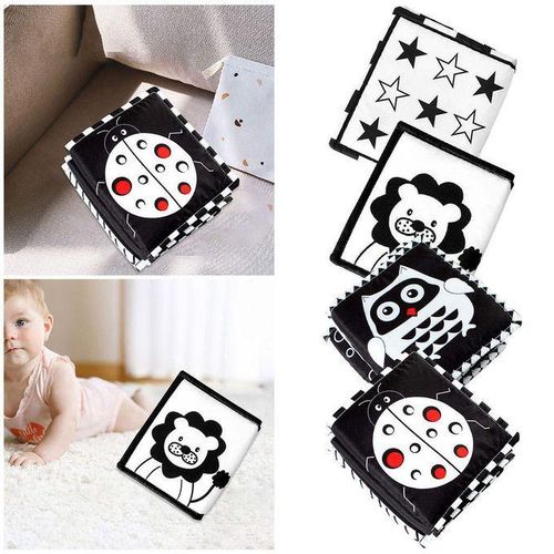 4pcs Newborn Baby Soft Book Rustling Crinkle Paper Teething Toy