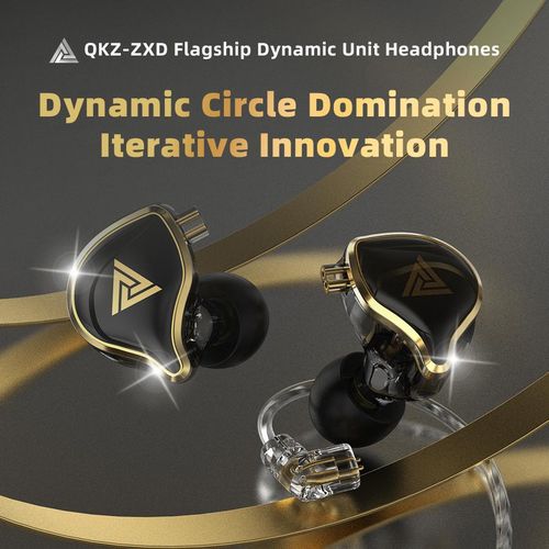 QKZ ZXD HiFi Earphone Super Bass Earbuds Music Monitor Wired Headphones With Microphone Noise Cancelling Headset Games Sports