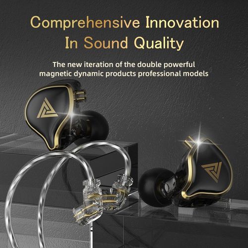 QKZ ZXD HiFi Earphone Super Bass Earbuds Music Monitor Wired Headphones With Microphone Noise Cancelling Headset Games Sports