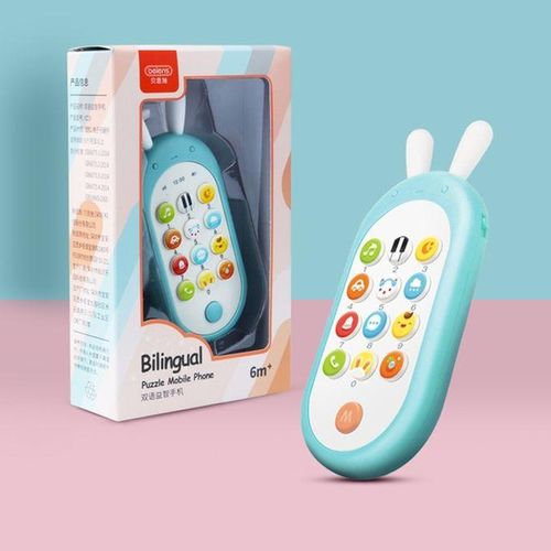 Beiens Early Childhood Education Puzzle Bilingual Phone Baby Bite Music Mobile Phone Toy