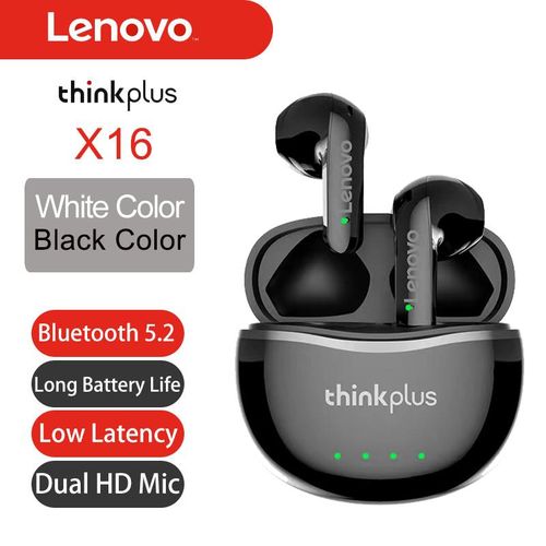 Lenovo X16 Wireless Fone Bluetooth Earbud HiFi Music Earphone With Mic Auriculares Headphones Sports Headset 300mAh Charging Box
