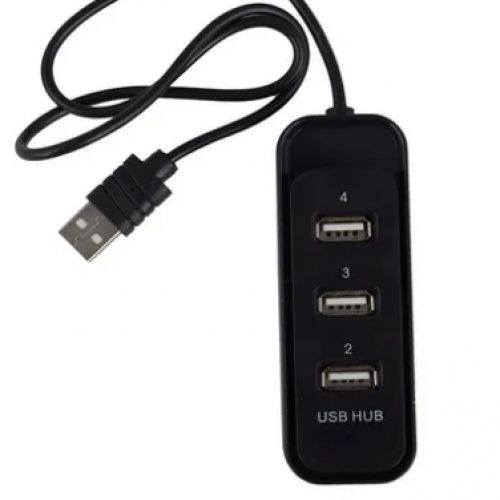 4 Port Hi-Speed USB Hub 2.0-Black