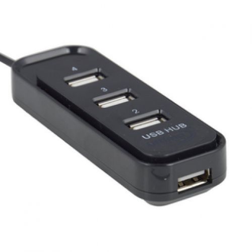 4 Port Hi-Speed USB Hub 2.0-Black