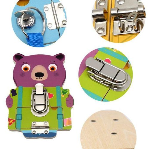 3pcs Busy Board For Toddlers Unlock Toys Fine Motor Skills Travel Toys