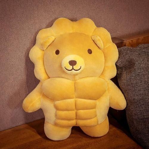 Plush Pillow Muscle Animals Pillow Soft Toy Cushion For Birthday Lion