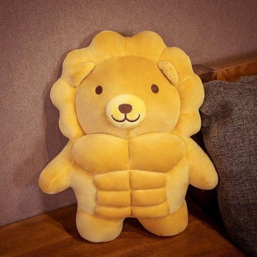 Plush Pillow Muscle Animals Pillow Soft Toy Cushion For Birthday Lion