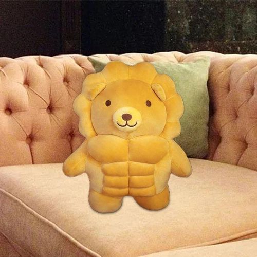 Plush Pillow Muscle Animals Pillow Soft Toy Cushion For Birthday Lion