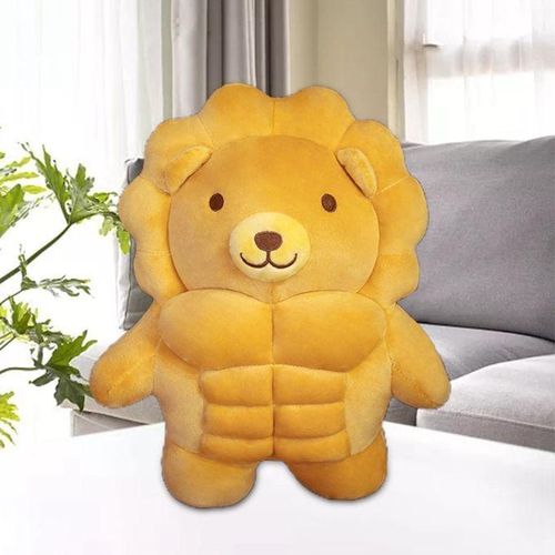 Plush Pillow Muscle Animals Pillow Soft Toy Cushion For Birthday Lion