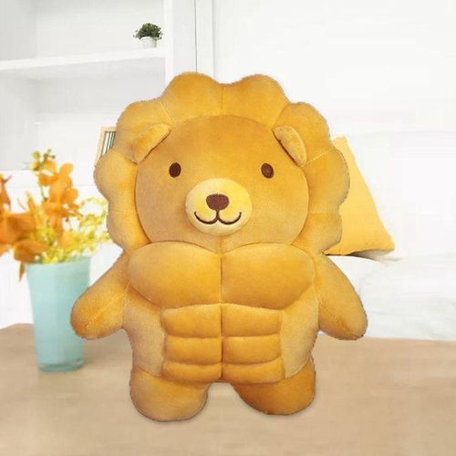 Plush Pillow Muscle Animals Pillow Soft Toy Cushion For Birthday Lion