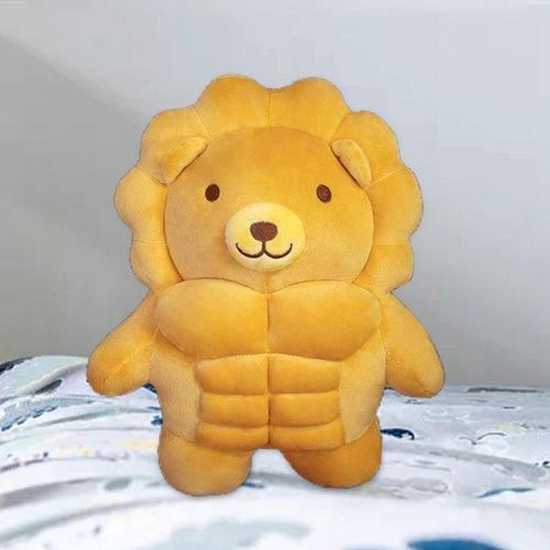 Plush Pillow Muscle Animals Pillow Soft Toy Cushion For Birthday Lion