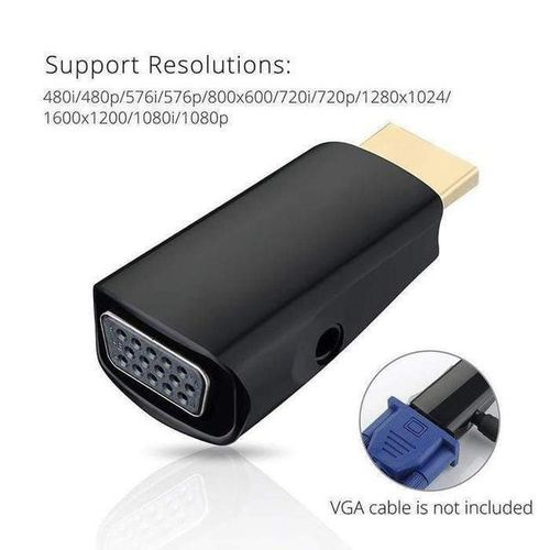 High Quality Portable HDMI to VGA Converter With Aux/ Audio