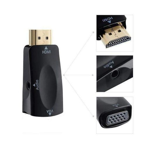 High Quality Portable HDMI to VGA Converter With Aux/ Audio