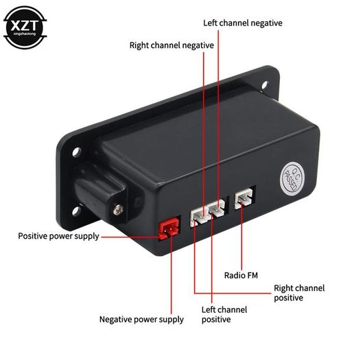 Xzt Dc 5v-12v Bluetooth Mp3 Wma Decoder Board Audio Module Usb Tf Radio Wireless Fm Receiver Mp3 Player 2 X 3w Amplifier For Car
