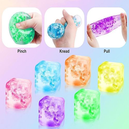 Stress Cube Balls Cube Block Stress Balls Ice Cube Stress Balls Slow Rising Dough Stress Balls Calming Sensory Toy For Friend