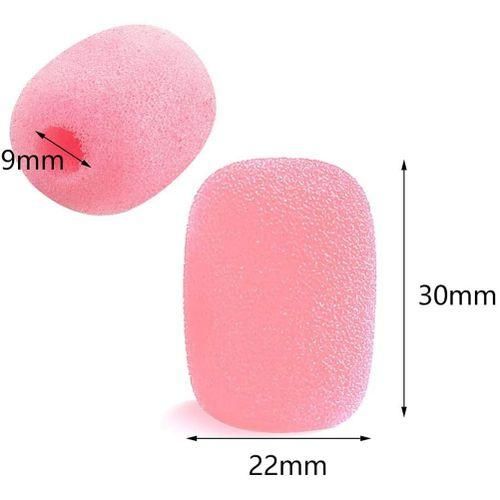 10 Pack Lapel Headset Microphone Windscreen, Microphone Sponge Foam Cover Mini Size Lavalier Microphone Windscreen Pink NO5116