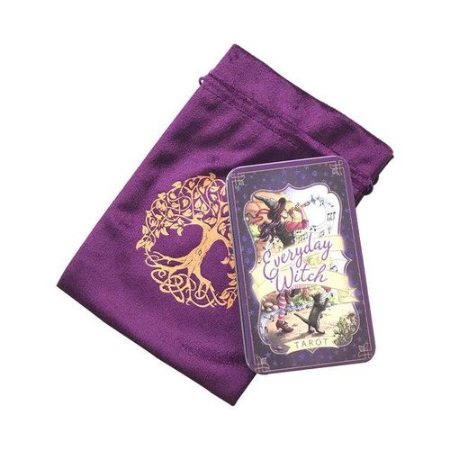 78 Everyday Witch Tarot Tin Box Gilded Edge Fate Divination Family Party Playing Game Tarot : Free bag delivery