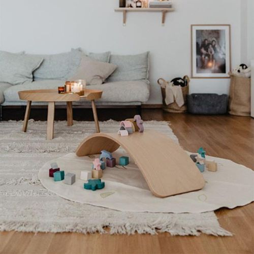 Wooden Baby Balance Board Children Curved Seesaw Yoga Fitness Equipment Baby Indoor Toys Kids Outdoor Sports Play Game
