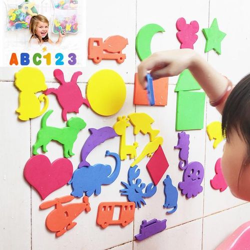 Bathtub Bathroom Toys Animals Alphanumeric Letter Puzzle BathToys EVA Education Learning Foam Fish Water Bathing buble Float