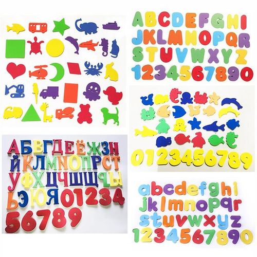 Bathtub Bathroom Toys Animals Alphanumeric Letter Puzzle BathToys EVA Education Learning Foam Fish Water Bathing buble Float
