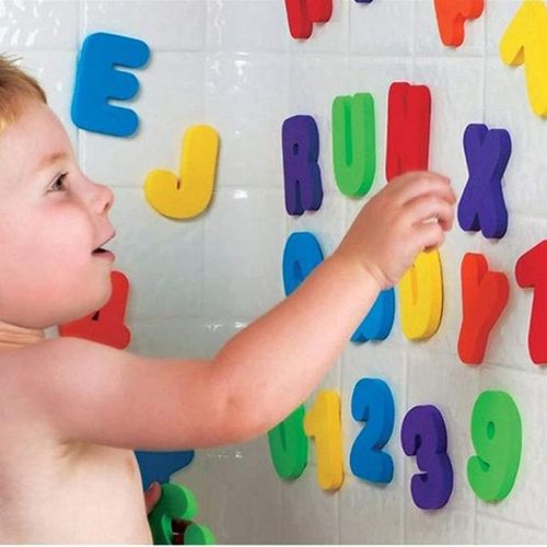 Bathtub Bathroom Toys Animals Alphanumeric Letter Puzzle BathToys EVA Education Learning Foam Fish Water Bathing buble Float