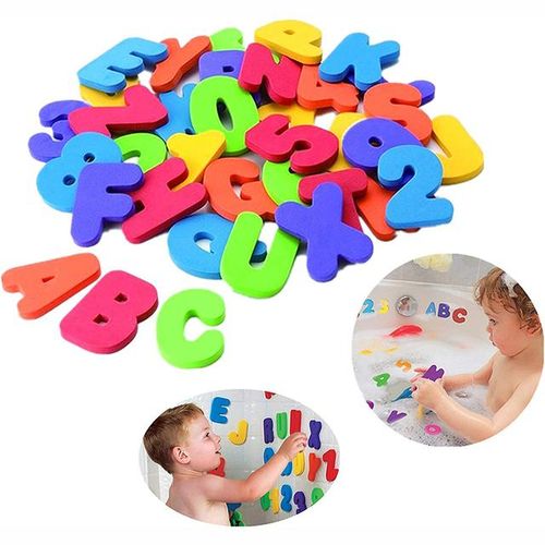 Bathtub Bathroom Toys Animals Alphanumeric Letter Puzzle BathToys EVA Education Learning Foam Fish Water Bathing buble Float