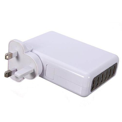 6-Port USB Quick Charger Phone Wall Charger Adapter With Digital Display UK British style