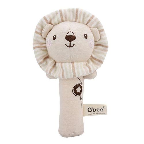Cute Hand Rattles Squeaker Sticks Educational Development Soft Lion