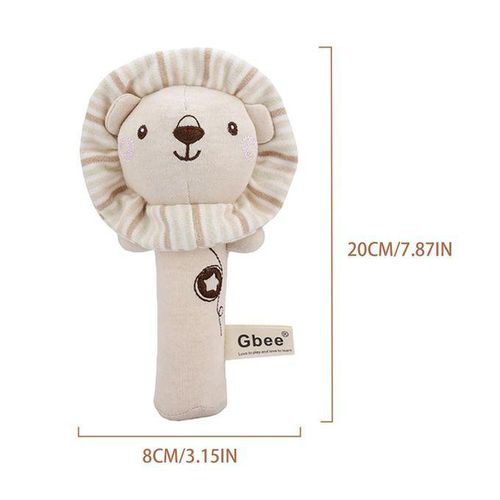 Cute Hand Rattles Squeaker Sticks Educational Development Soft Lion