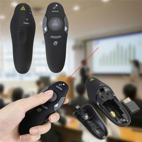 2.4GHz Powerpoint Presenter Clicker Presentation Remote Pointer- Black