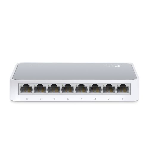 TP-Link TL-SF1008 8-Port 10/100Mbps Desktop Switch-White