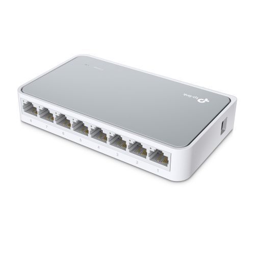 TP-Link TL-SF1008 8-Port 10/100Mbps Desktop Switch-White
