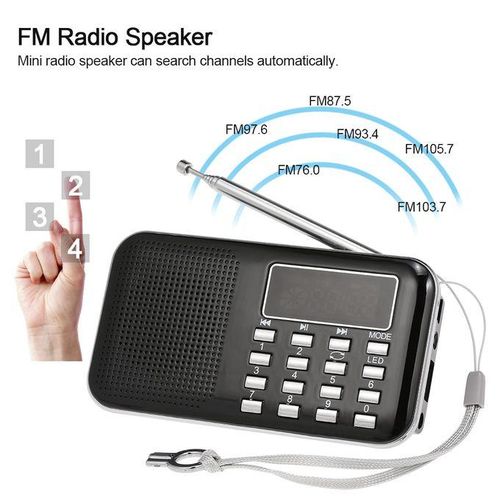 Y-896 Mini FM Radio Digital Portable 3W Stereo Speaker MP3 A
