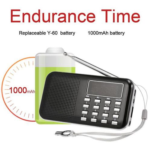 Y-896 Mini FM Radio Digital Portable 3W Stereo Speaker MP3 A