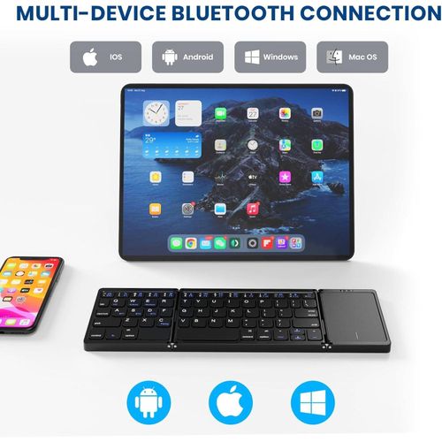 Mini Bluetooth Foldable keyboard with Touchpad