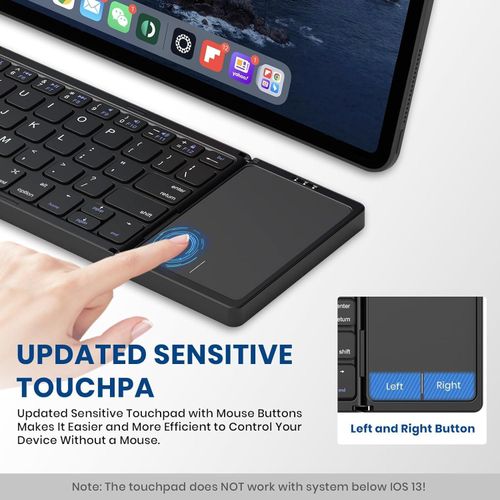 Mini Bluetooth Foldable keyboard with Touchpad