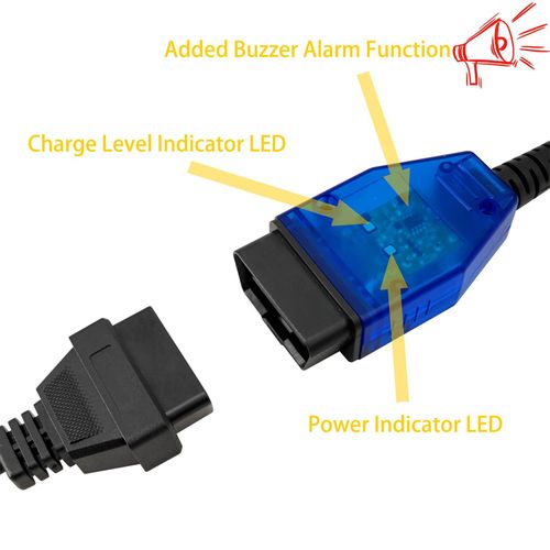 Car Memory Data Saver Automotive Emergency Power Supply Cable Battery Cable OBDII Memory Saver Connector NO5138