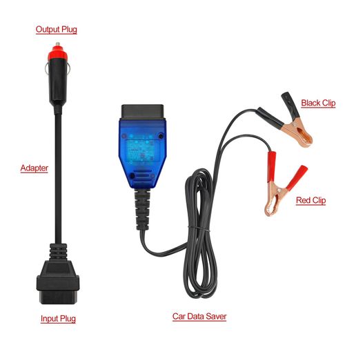 Car Memory Data Saver Automotive Emergency Power Supply Cable Battery Cable OBDII Memory Saver Connector NO5138