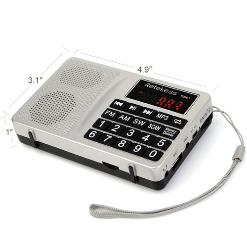 Retekess Digital Display FM AM SW Radio AUX MP3 Audio Player Speaker for Mobile Phone Gift for family