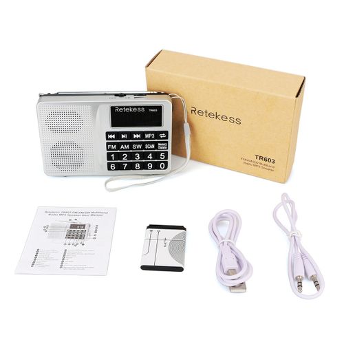 Retekess Digital Display FM AM SW Radio AUX MP3 Audio Player Speaker for Mobile Phone Gift for family