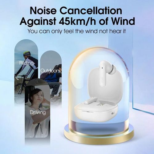 QCY HT05 ANC Wireless Earphones 40dB Active Noise Cancelling Bluetooth 5.2 Headphones 6 Mic ENC HD Call Headset