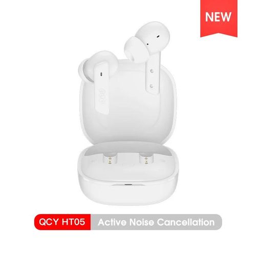 QCY HT05 ANC Wireless Earphones 40dB Active Noise Cancelling Bluetooth 5.2 Headphones 6 Mic ENC HD Call Headset
