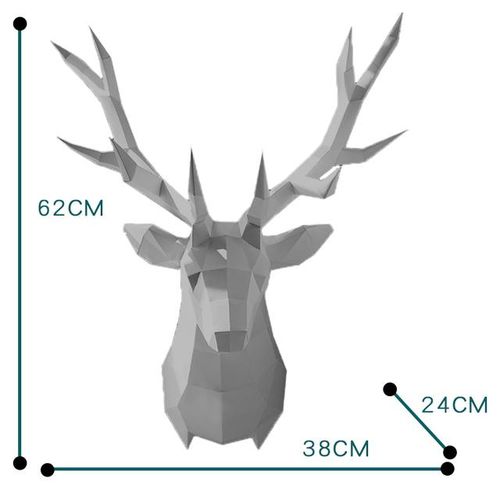 Multi Color Deer Animal Wall Decor Home Decoration Paper Model,Low Poly 3D Papercraft,Handmade DIY Craft RTY221