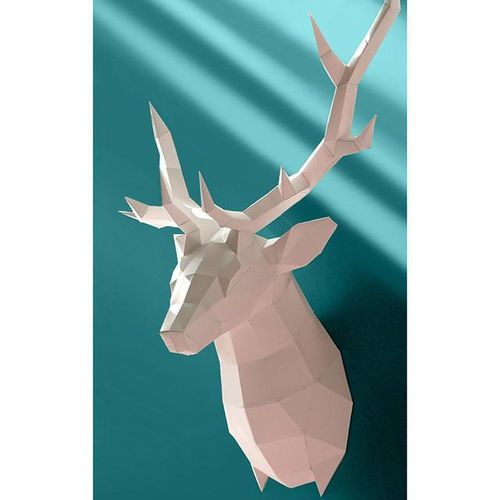Multi Color Deer Animal Wall Decor Home Decoration Paper Model,Low Poly 3D Papercraft,Handmade DIY Craft RTY221