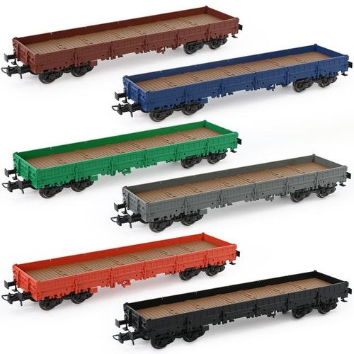 Evemodel Trains - HO Scale 40' Low-side Flat Car 1:87 Model Wagon Painted Unlettered C8764